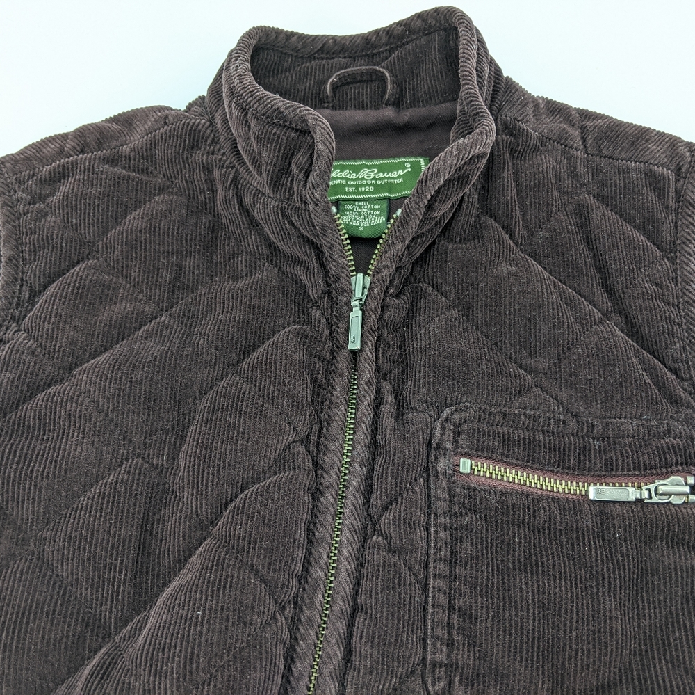 Eddie Bauer Corduroy Vest Size Small - Picture 3 of 12